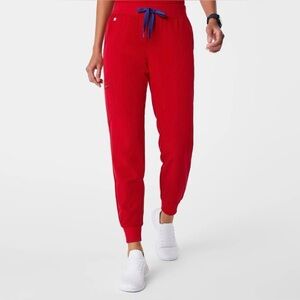 Figs Red Jogger Pants